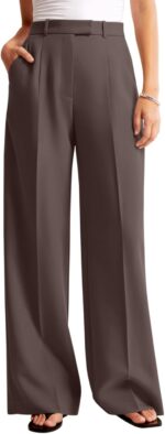 NIMIN Women Wide Leg Pants High Waisted Business Casual Work Trousers Dressy Pants with Pockets - Image 3