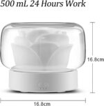 Diffusers for Essential Oils Large Room: SEVEYEE 500ml Aromatherapy Diffuser for Home Bedroom - Big Capacity Running 24 Hours Waterless Auto Off with 7 Colors Lights - White - Image 5
