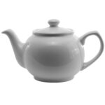 Service Ideas TPCE16WH Teapot, Ceramic, 16 oz, English Style, White - Image 2