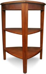 Shield Solid Wood Tiered End Table with Shelves, Glazed Auburn Brown, Perfect for Living Rooms, Bedrooms, and Small Spaces – Leick Home, 9009 - Image 6