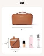 EACHY Travel Makeup Bag,Large Capacity Cosmetic Bags for Women,Waterproof Portable Pouch Open Flat Toiletry Bag Pattern Makeup Bag - Image 7
