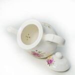 European Style Porcelain Teapot, Coffee Tea Water Pot Vintage Ceramic Kettle (14oz) - Image 5
