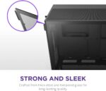 NZXT H5 Flow 2024 - Compact ATX Mid-Tower PC Gaming Case - High Airflow - 2 x 120mm Fans Included - 360mm Front & 240mm Top Radiator Support - Cable Management System - Tempered Glass - Black - Image 10