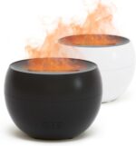 SALKING 2 Pack Flame Essential Oil Diffusers for Home, 150ml Fire Ultrasonic Diffusers for Essential Oils, Aromatherapy Diffuser with Auto-Off Function for Home, Office, Bedroom, Gift (White & Black) - Image 2