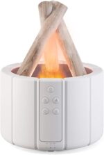 Campfire Flame Fire Diffuser, Bonfire Aromatherapy Essential Oil Diffuser, 250ml Wood Cool Mist Humidifier for Home,Bedroom,Office, Remote Control, Auto Shut-Off, Night Light, Gift (White) - Image 2