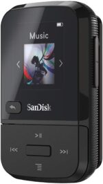 SanDisk 16GB Clip Sport Go MP3 Player, Black - LED Screen and FM Radio - SDMX30-016G-G46K (Renewed) - Image 3