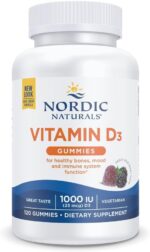 Nordic Naturals Vitamin D3 Gummies, Wild Berry - 120 Gummies - 1000 IU Vitamin D3, 1.4 mg Iron - Great Taste - Healthy Bones, Mood & Immune System Function - Non-GMO - 120 Servings - Image 2