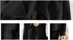 chouyatou Women's Fall Casual Cropped Wool Coat Open Front Loose Dressy Blazer Jacket Short Trench Coat - Image 6