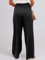 ANRABESS Women Linen Palazzo Pants Summer Boho Wide Leg High Waist Casual Lounge Pant 2025 Beach Travel Vacation Outfits - Image 9