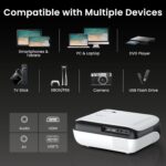 HAPPRUN Native 1080P Bluetooth Projector, Full HD Portable Outdoor Movie Projector with Built-in Speaker, Compatible with Smartphone, HDMI, USB, AV, Fire Stick, PS5 for Home, Bedroom, Outdoor Use - Image 8