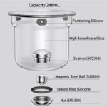 Enchanti Tea Pot, 800ML Witchcraft Magic Glass Teapot with Infuser Strainer and Lid for Loose Leaf Tea Herbal, Magnetic Water Separation Tea Maker Kettle Clear Enchantipot - Image 6