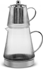 Karaca Keops Turkish Teapot with Infuser and Lid (450 ml Tea Pot & 1500 ml Induction Kettle) - Borosilicate Glass Teapot Set for Stovetops - Clear Tea Maker with 10-15 Cups Capacity - Image 2