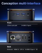 KAMRUI Essenx E1 Mini PC, Small Computer Twin Lake- N150 up to 3.6 GHz(Upgraded N100), Mini Desktop Computer 8GB DDR4 256GB SSD, 2.4G/ 5.0G WiFi, BT, 4K for Business, Home, Office Family-NAS - Image 5