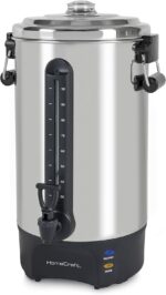 Homecraft 100-Cup Coffee Urn and Hot Beverage Dispenser with Dripless Faucet, Quick-Brewing, Stainless Steel - Image 2