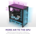 NZXT H5 Flow 2024 - Compact ATX Mid-Tower PC Gaming Case - High Airflow - 2 x 120mm Fans Included - 360mm Front & 240mm Top Radiator Support - Cable Management System - Tempered Glass - Black - Image 4