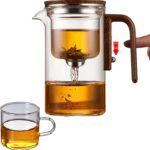 Enchanti Tea Pot, 800ML Witchcraft Magic Glass Teapot with Infuser Strainer and Lid for Loose Leaf Tea Herbal, Magnetic Water Separation Tea Maker Kettle Clear Enchantipot - Image 2