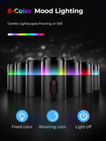 Waterless Essential Oil Diffuser: Battery Mini Scent Diffusers for Home&Car with 8 Color LED Night Light — Cool Mist Aroma Machine Deep Black - Image 3