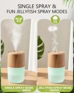 300ml Essential Oil Diffuser, Quiet 4-in-1 Premium Humidifier with Jellyfish Spray Mode, Aromatherapy & Humidifier with 7-Color LED Lights and Auto Shut-Off, Diffusers for Home, Office, Yoga - Image 3