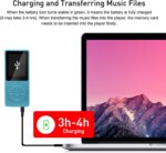 MP3 Player 32GB with Speaker Earphone Portable Mini Light Blue Music Player Support Voice Recorder E-Book 1.8 inch HD Screen Support up to 128GB - Image 6