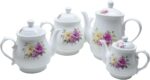 European Style Porcelain Teapot, Coffee Tea Water Pot Vintage Ceramic Kettle (14oz) - Image 8