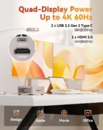 GEEKOM A5 Mini PC (2025) with AMD Ryzen 7 5825U, 16GB RAM, 512GB NVMe SSD, 2.5" SATA HDD, Radeon Vega 8 Graphics, Windows 11 Pro, 8K Quad Display, Dual HDMI, 6 X USB, SD 4.0 Slot, VESA/Home/Office - Image 7