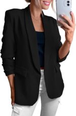KIRUNDO Womens Blazer 2025 Spring Fall Bussiness Casual Long Sleeve Open Front Work Office Dressy Suit Jackets with Pockets - Image 2