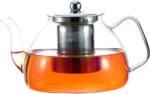 1200 ml/40 oz Glass Teapot with Infuser, Glass Tea Kettle Stovetop，Tea Pot with Infusers for Loose Tea, Tea Maker Gift - Image 2