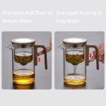 Enchanti Tea Pot, 800ML Witchcraft Magic Glass Teapot with Infuser Strainer and Lid for Loose Leaf Tea Herbal, Magnetic Water Separation Tea Maker Kettle Clear Enchantipot - Image 3