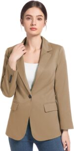 FARVALUE Womens Spring Casual Blazers Long Sleeve Notch Lapel Work Office Fall Blazer Jackets with Pockets - Image 4
