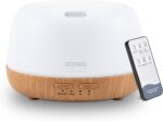 300ML Essential Oil Diffuser with 7-Color LED Lights and Remote Control, Modern Minimalist Design, High-Efficiency Ultrasonic Mist Aromatherapy Diffuser for Home - Image 2