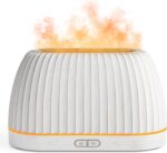 Essential Oil Diffuser, Flame Effect Aromatherapy Diffuser with 7-Color LED Lights & Auto Shut-Off, Ultrasonic Diffusers for Home, 120ml Samll Scent Diffuser for Essential Oils - White - Image 2