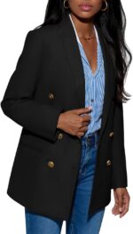 Mina Self 2025 Fall Women's Oversized Blazers Casual Double Breasted Work Business Professional Suit Jackets with Pockets - Image 3