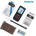 Laser Measure Device, MiLESEEY 229ft Digital Laser Tape Measure with Upgrade Electronic Angle Sensor, 2mm Accuracy, Area Measurement,Volume and Pythagoras, 2" LCD Backlit,Mute, Battery Included - Image 8