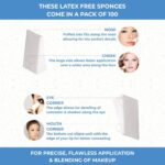 ForPro Professional Collection Beauty Wedges, Latex Free Foam Sponges, Makeup Blenders for Powder and Liquid Makeup, 100-Count - Image 5