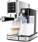 Espresso Machine 20 Bar, Touchscreen Espresso Maker with Automatic Milk Frother for Cappuccino Latte, Expresso Coffee Machine for Home with Dual Heating System and Dual Pump - Image 2