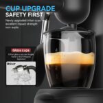Coffee Machine, 3.5 Bar Espresso & Cappuccino Machine with Steam Wand, Compact Design Coffee Maker for Latte, Safety Lock & Tritan Cups, 800w, Black - Image 5