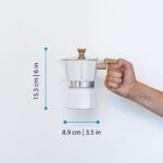 GROSCHE Milano Moka Stovetop Espresso Coffee Maker (3 Cup / 150 ml, White) - Image 6
