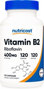 Nutricost Vitamin B2 (Riboflavin) 400mg, 120 Capsules - Gluten Free, Non-GMO - Image 2