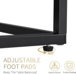 C Shaped Side Table Set of 2, Skinny Sofa Table for Sofa and Bed, Couch Tables That Slide Under, Small End Tables for Living Room, Bedroom or Small Spaces, Black - Image 9
