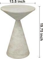 Small Drink Table, Round Martini Table, Drum End Table Side Table, Metal Accent Table,for Small Space Living Room, Bedroom, Dirt - Image 3