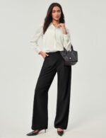 Ewedoos Wide Leg Pants Woman Stretchy Work Dress Pants Women Pull on Business Casual Slacks Trousers Fall Outfits 26"/28" - Image 6