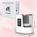 3 IN 1 Electric Makeup Brush Cleaner Machine With Makeup Brush Dryer-Holder-Portable Automatic USB Cosmetic Brushes Cleaner Tool for All Size Beauty Makeup Brush Set,Contour, Eyeshadow, Blush Brush - Image 6