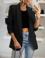 KIRUNDO Womens Blazer 2025 Spring Fall Bussiness Casual Long Sleeve Open Front Work Office Dressy Suit Jackets with Pockets - Image 4