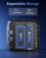 KAMRUI Essenx E1 Mini PC, Small Computer Twin Lake- N150 up to 3.6 GHz(Upgraded N100), Mini Desktop Computer 8GB DDR4 256GB SSD, 2.4G/ 5.0G WiFi, BT, 4K for Business, Home, Office Family-NAS - Image 8