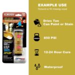 PC Products PC-Woody Wood Repair Epoxy Paste, Two-Part 24 oz in Two Cans, Tan 44330 - Image 3