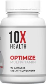 10X Health Optimize Multivitamin for Men - 90 Capsules, Methylated Multivitamin 34 in 1 Formula with 800 mcg of Vitamin B12, 5-MTHF, NAC - Methyl B Complex, MTHFR Supplement - Image 4