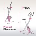 Sunny Health & Fitness Smart Folding X-Bike, Portable Compact Exercise Bike for Indoor Cycling Workout, Home Cardio Training Machine, Free SunnyFit App Bluetooth Connect - Image 7
