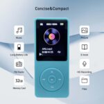 MP3 Player 32GB with Speaker Earphone Portable Mini Light Blue Music Player Support Voice Recorder E-Book 1.8 inch HD Screen Support up to 128GB - Image 4