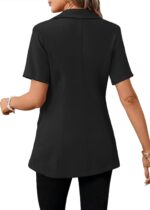 Mina Self Women's 2025 Summer Short Sleeve Blazer Jacket Lightweight Fully-Lined Business Casual Fashion Suit with Pockets - Image 6