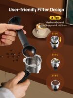 KEENSTAR 20Bar Espresso Machine with Rapid Cold Brew, Hot & Iced Coffee Machine, Espresso Maker with Milk Frother Steam Wand, Touch Screen with 40oz Water Tank for Latte, Cappuccino, Gift - Image 9